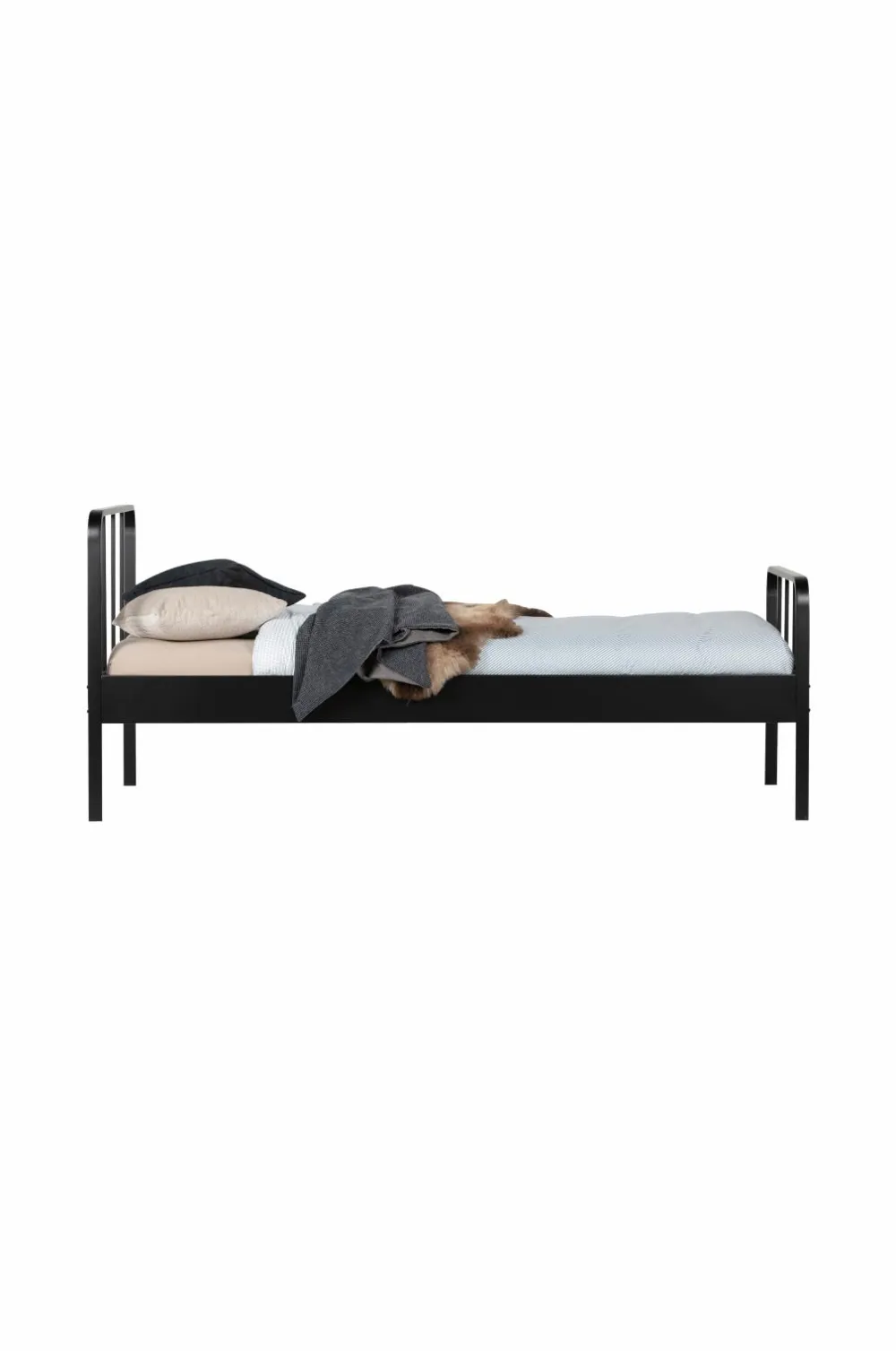 WOOOD Seng Mees 90x200 cm Sort Discount