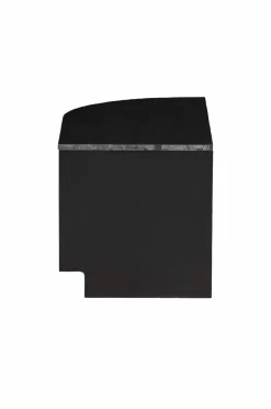 WOOOD TV-bænk Finca rund venstre 78 cm Sort mat sort Best