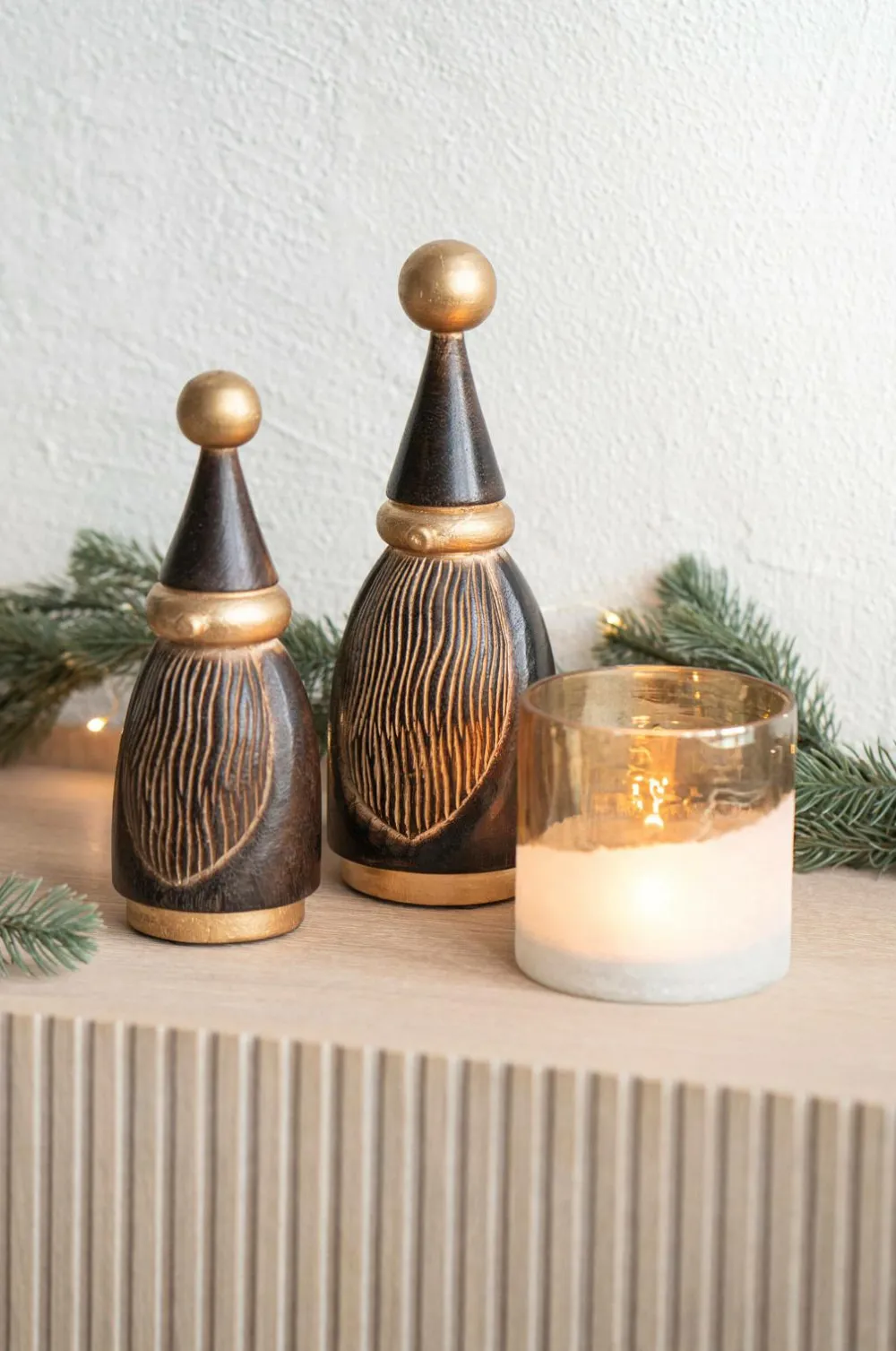 Zelected by Houze Pynteting>Dekoration Snemand petit Brun/guld