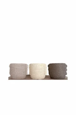 Zelected by Houze Stearinlys Tres Amigos sæt/3 grå,beige Hot