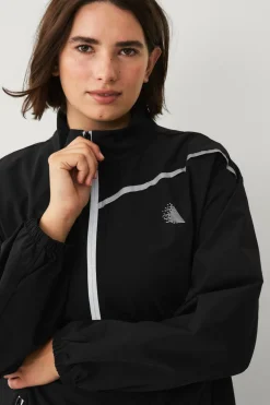 Zizzi Anorak aMia L/S Track Black Clearance