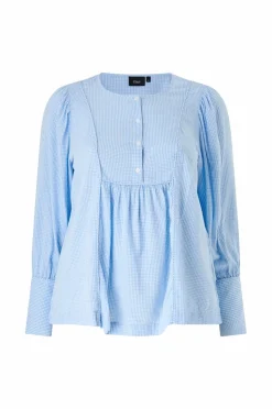 Zizzi Skjorter & Bluser>Bluse mFia Blue check