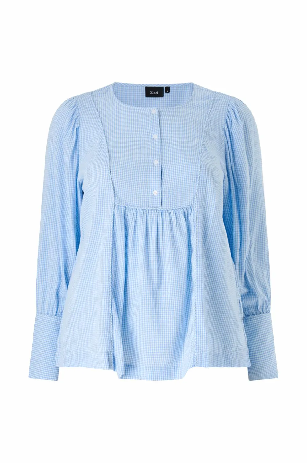 Zizzi Skjorter & Bluser>Bluse mFia Blue check