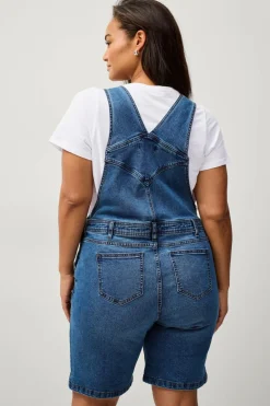 Zizzi Denimshorts jEvlia Dungaree Shorts Light blue denim Sale