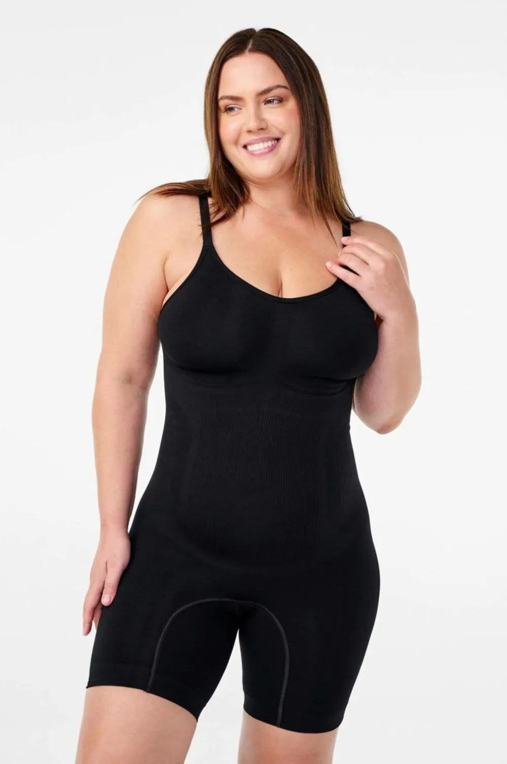 Zizzi Formende jumpsuit Shapewear - medium support Black Sale