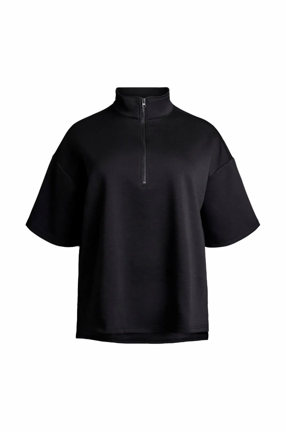 Zizzi Sweatshirts & Hoodies>Sweatshirt caKatalina 1/2 Zip Black
