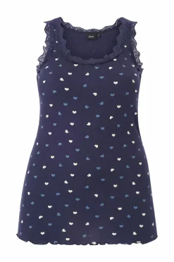 Zizzi Loungewear & Homewear>Tanktop mLiv S/L Aop Top Evening B. Heart Aop