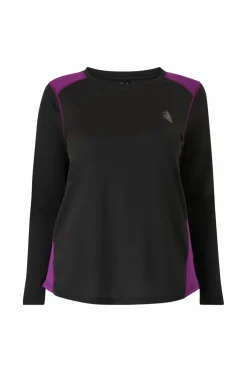 Zizzi Termisk top aSnow L/S Blouse Black W. Charisma Sale