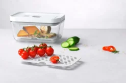 ZWILLING Køkkenopbevaring>Drypbakker Fresh & Save til glasbeholder M/L 2-pak WHITE