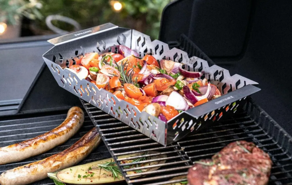 ZWILLING Husholdningsartikler>Grillkorgar BBQ+ S/M sæt 2 dele Sølv