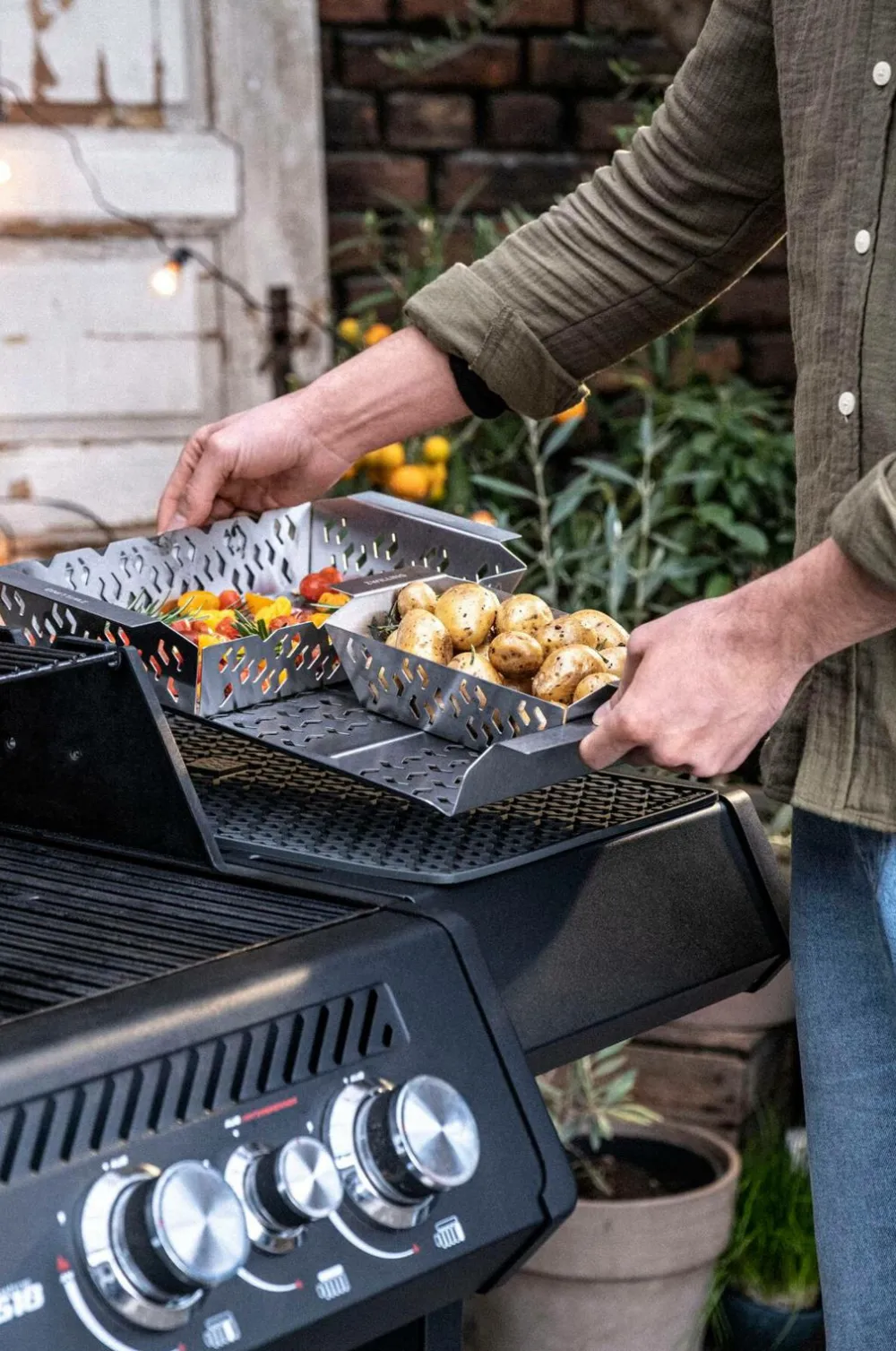 ZWILLING Husholdningsartikler>Grillkorgar BBQ+ S/M sæt 2 dele Sølv