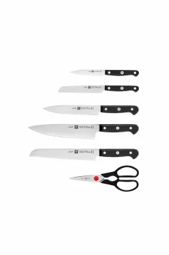 ZWILLING Knivsæt med selvslibende knivblok Gourmet 7 dele Brown Online